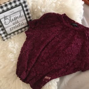 Vine color laced shirt